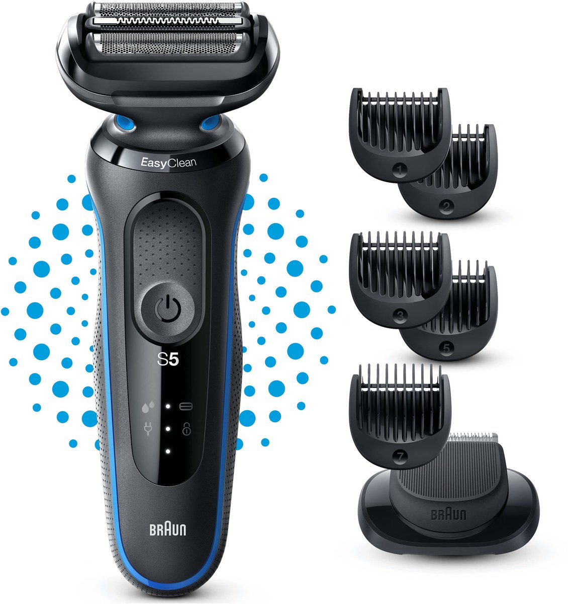 Braun Series 5 51-B1500s Scheerapparaat met scheerblad Trimmer Zwart, Blauw