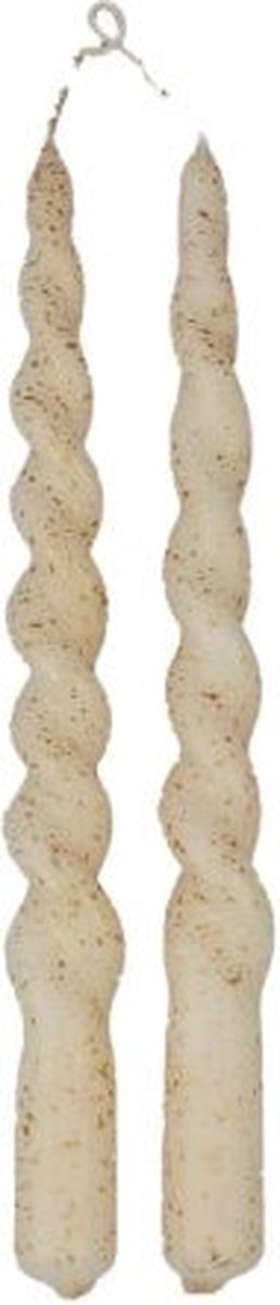 Twisted Christmas candles- Taupe