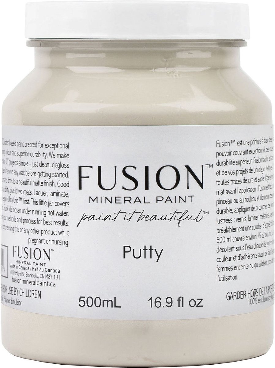 Fusion mineral paint - meubel verf - acryl - taupe - putty - 500 ml