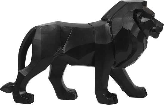 Origami leeuw L33cm Zwart