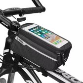Sacoche de vélo de cadre - sacoche de guidon - Zwart - support de téléphone - étanche - sacs de vélo - Sacoches de vélo de guidon de vélo -