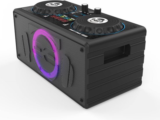 iDance DJ303 Party Speaker - Draadloos - Bluetooth Speaker - DJ Set Draaitafel - 2 Mixers - Karaoke Set - 200 Watt - Diepe Bass - Inclusief Microfoon — afbeelding 3
