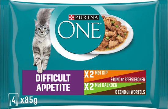 Purina One Difficult Appitite Kip – Kattenvoer – 48 X 85G
