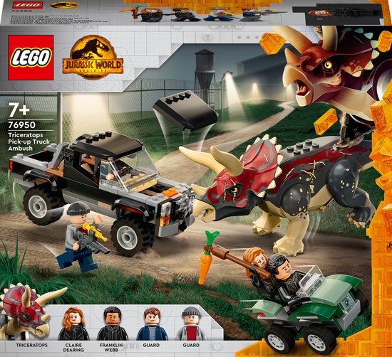 LEGO Jurassic World 76950 L’Embuscade du Tricératops en Pick-up