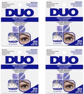 DUO - Quick- Set Striplash Adhésif White/Transparent - Paquet de 4 - Paquet économique