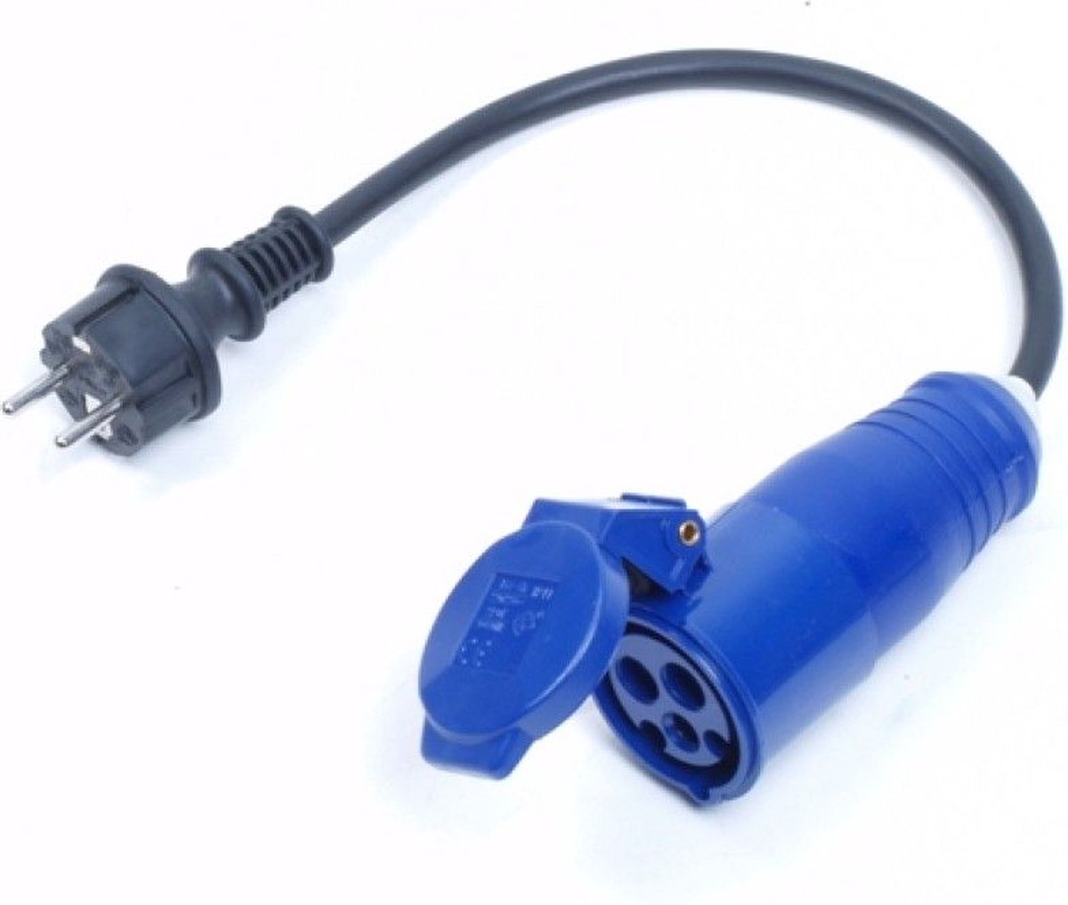 Benson Verloopkabel Schuko naar CEE - Spatwaterdicht - 395 mm - Neopreen - 230V — afbeelding 8
