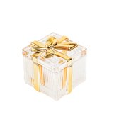 Housevitamin - Glazen box 'Ferdi' (Goud lint, 7cm)