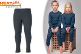 Heat Essentials - Thermokleding Kinderen - ThermoBroek - 104-110 - Antraciet Grijs - Thermo Ondergoed - Thermo Legging - Thermo Broek