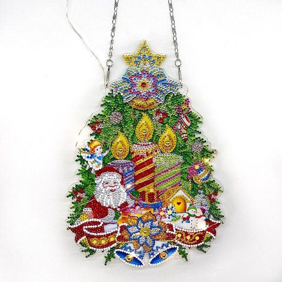 Diamond Painting Kerst Compleet Hobbypakket Met led verlichting