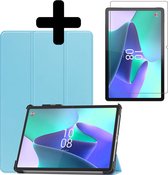 Hoes Geschikt voor Lenovo Tab P11 Pro Hoes Luxe Hoesje Case Met Uitsparing Geschikt voor Lenovo Pen Met Screenprotector - Hoesje Geschikt voor Lenovo Tab P11 Pro Hoes Cover - Lichtblauw