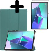 Hoes Geschikt voor Lenovo Tab P11 Pro Hoes Luxe Hoesje Case Met Uitsparing Geschikt voor Lenovo Pen Met Screenprotector - Hoesje Geschikt voor Lenovo Tab P11 Pro Hoes Cover - Donkergroen