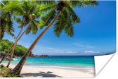 Poster Plage - Palmier - Mer - Île - 180x120 cm XXL
