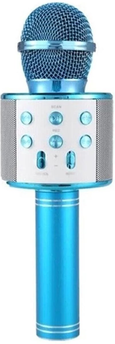 Handheld KTV WS-858 Blauw Karaoke Microphone With Speaker