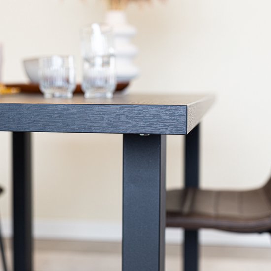 BenyLed, Ronde eettafel met robuuste poten in X-vorm, 100 x 100 x 76,5 cm, voor keuken, kleine ruimtes, woning (wit tafelblad zwarte poten BenyLed, Ronde eettafel met robuuste poten in X-vorm, 100 x 100 x 76,5 cm, voor keuken, kleine ruimtes, woning (wit tafelblad zwarte poten