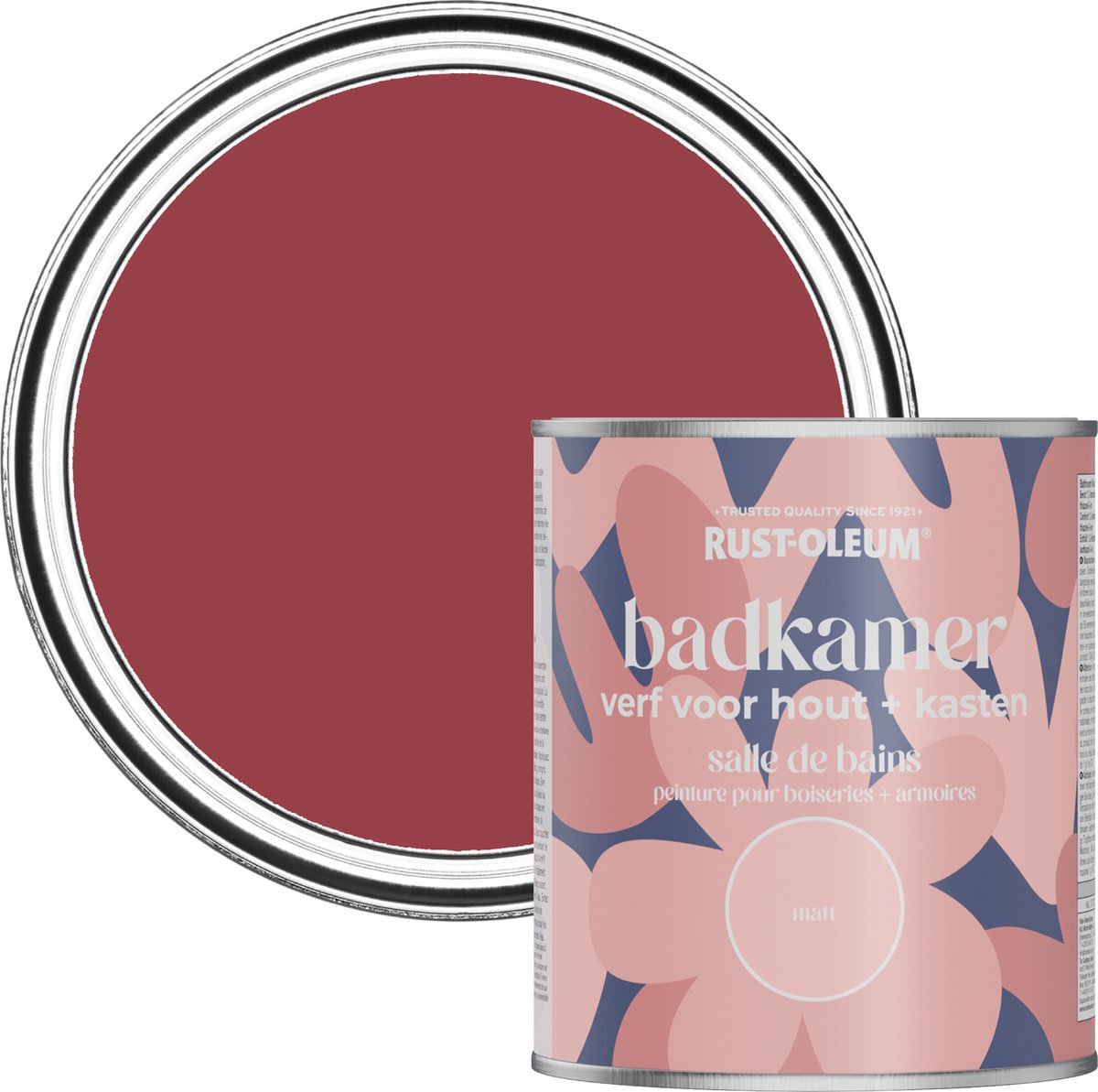 Rust-Oleum Rood Badkamerverf voor hout en kasten - Soho 750ml