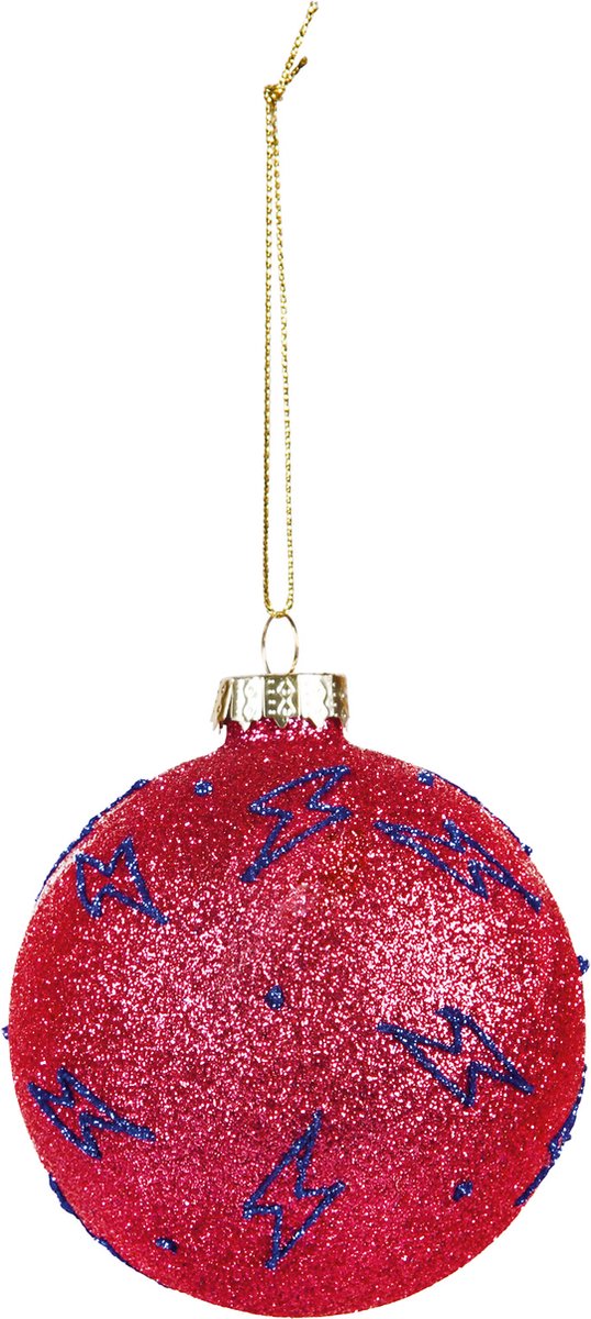 &Klevering Colourful Glitter Ornaments - Glitter kerstballen - 4 stuks - Gekleurde kerstballen - glitter - kerst - kerstcadeau