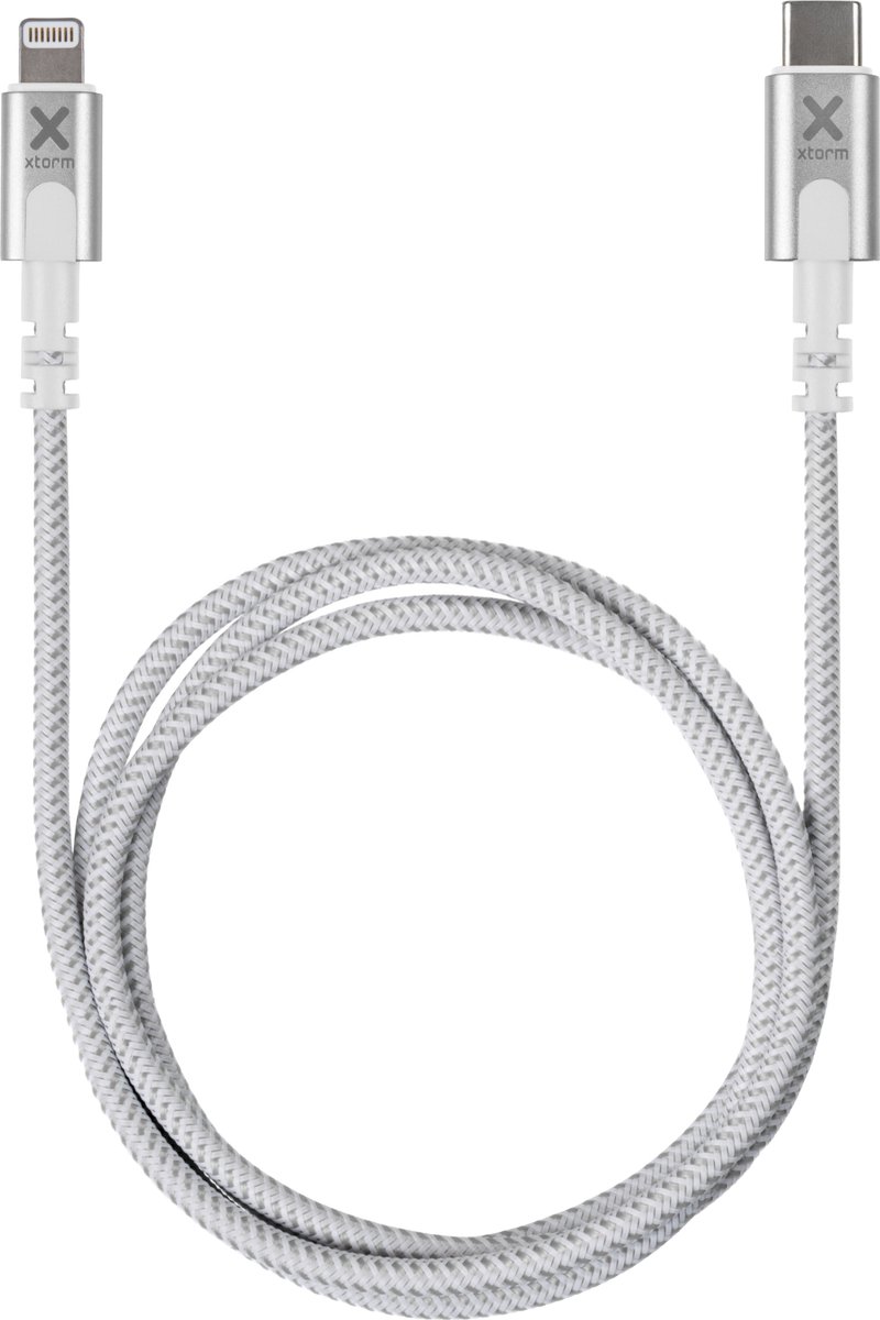Xtorm USB-C naar Lightning Kabel - 1 Meter - Extra stevige USB-C Kabels - Snellader - Oplaadkabel geschikt voor iPhone/Apple - Wit