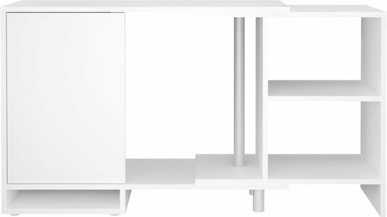 TV-meubel Bing Wit - Breedte 0 cm - Hoogte 0 cm - Diepte 0 cm - Met planken - Met openslaande deuren