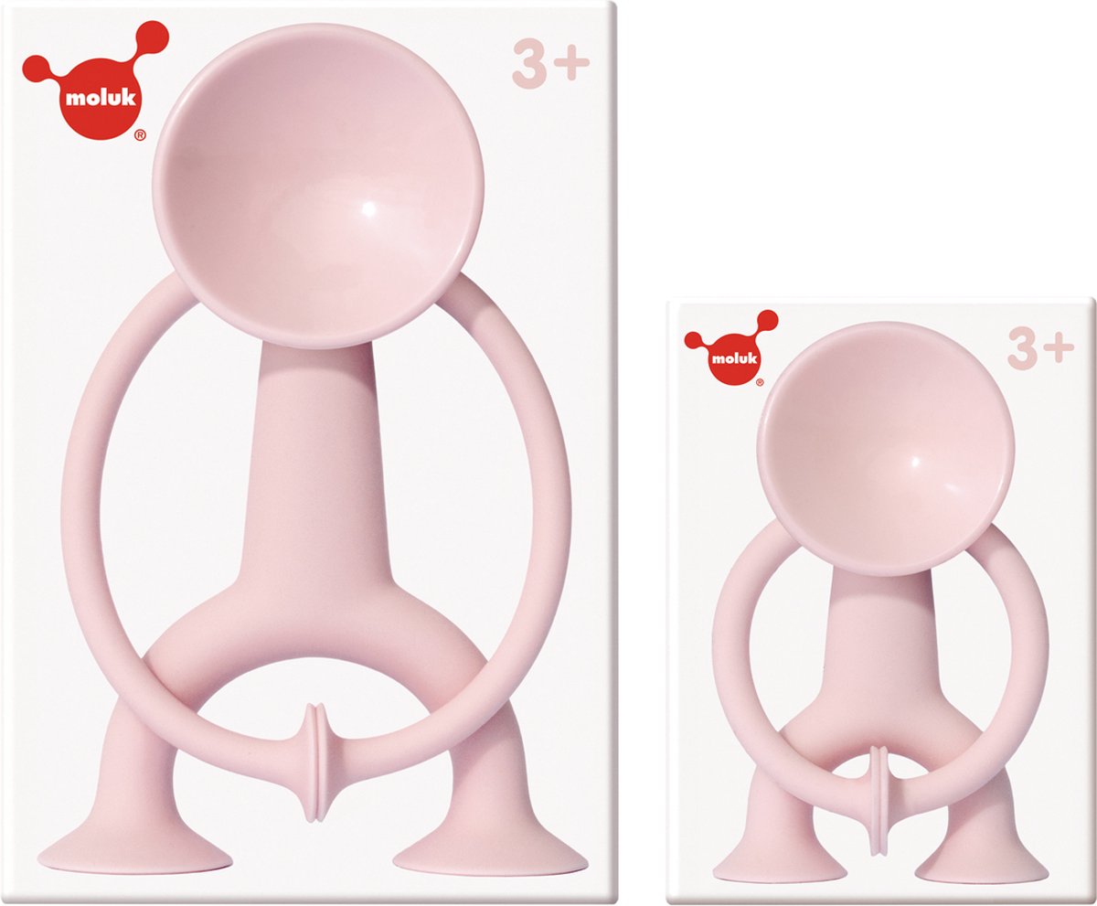 MOLUK Oogi Actiefiguur Junior - Roze - H7,5Cm - Met Zuignappen Voor Elk Glad Oppervlak - 3 Jaar