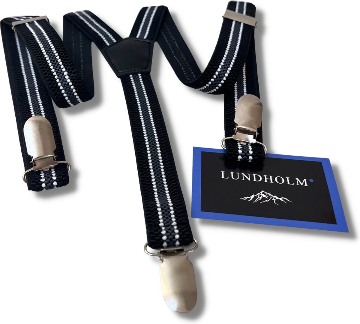 Lundholm Bretels heren volwassenen zwart - hoge kwaliteit en stevige clip - Scandinavisch design | Lundholm Ystad serie