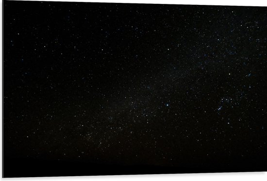 WallClassics - Dibond - Donkere Hemel met Sterren - 105x70 cm Foto op Aluminium (Met Ophangsysteem)