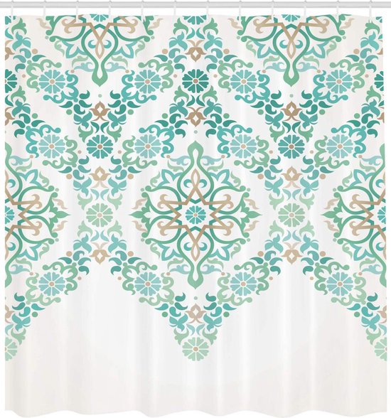 ABAKUHAUS traditioneel Douchegordijn, Vintage Bloemen Boho, stoffen