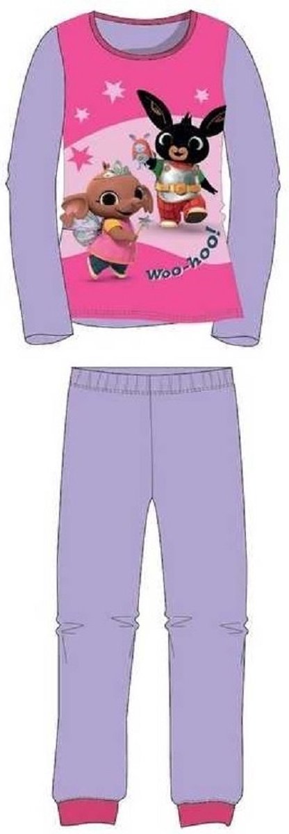 Bing pyjama - maat 110 - Bing Woo-Hoo pyama - paars
