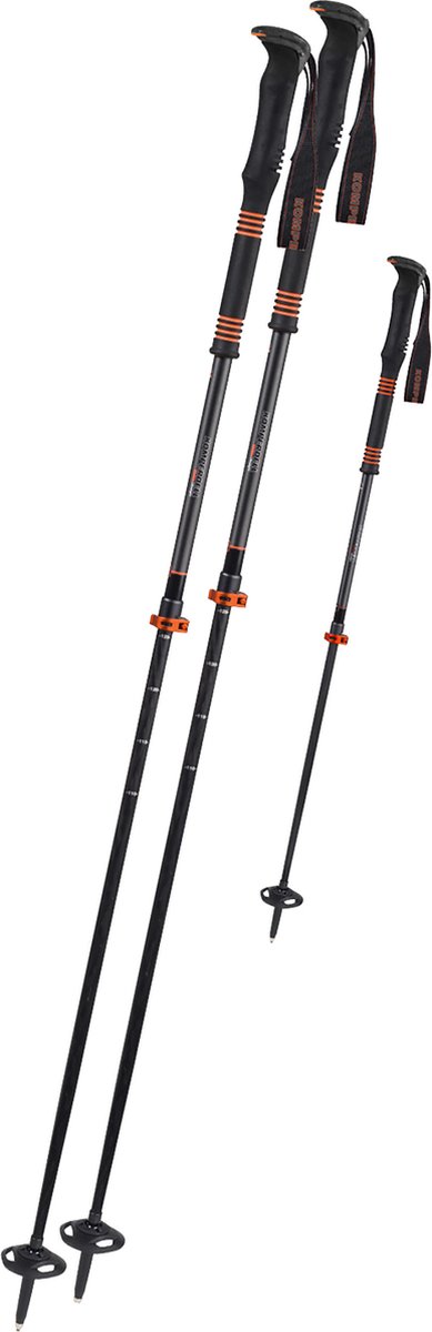 Komperdell Carbon C2 Ultralight Skitouring Ski Poles - Orange