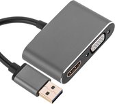 BeMatik - USB 3.0 Male naar VGA en HDMI Converter