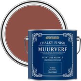 Rust-Oleum Rood Chalky Finish Muurverf - Baksteenrood 2,5L