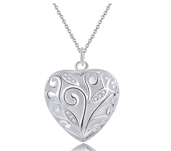 N3 Collecties 925 sterling zilveren hart AAA zirkoon hanger ketting voor dames