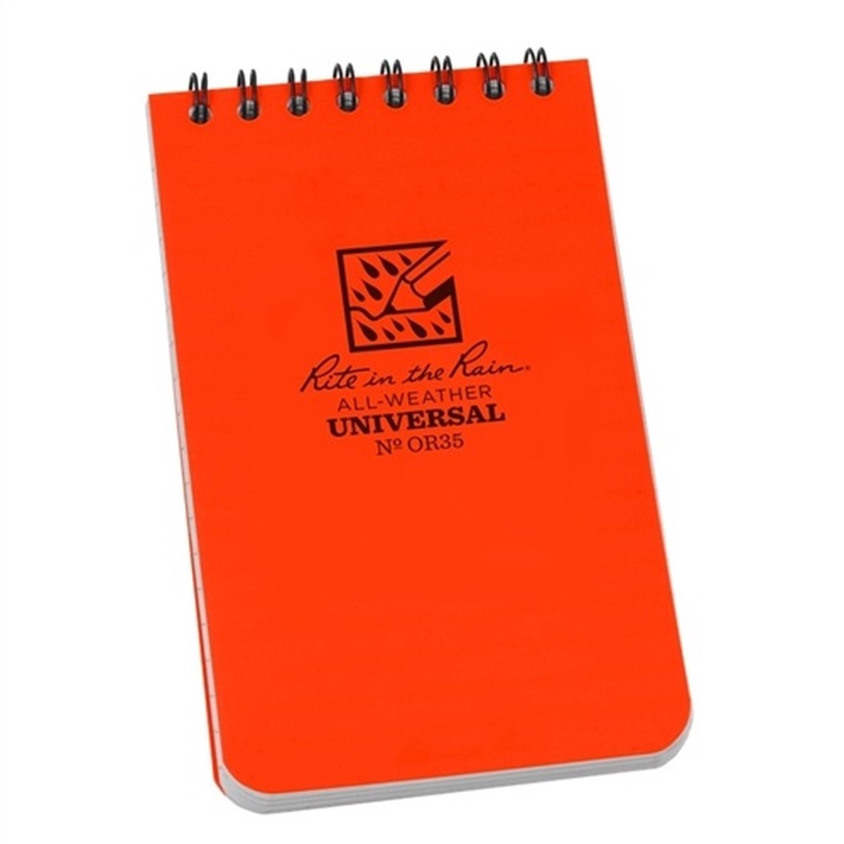 All-Weather Notebook - Top Spiraal - Oranje - Nr. OR35 - 8x13cm