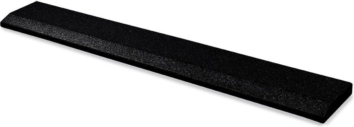 Rubber rand sportvloer - 108x15 cm - 30 mm dik - Zwart
