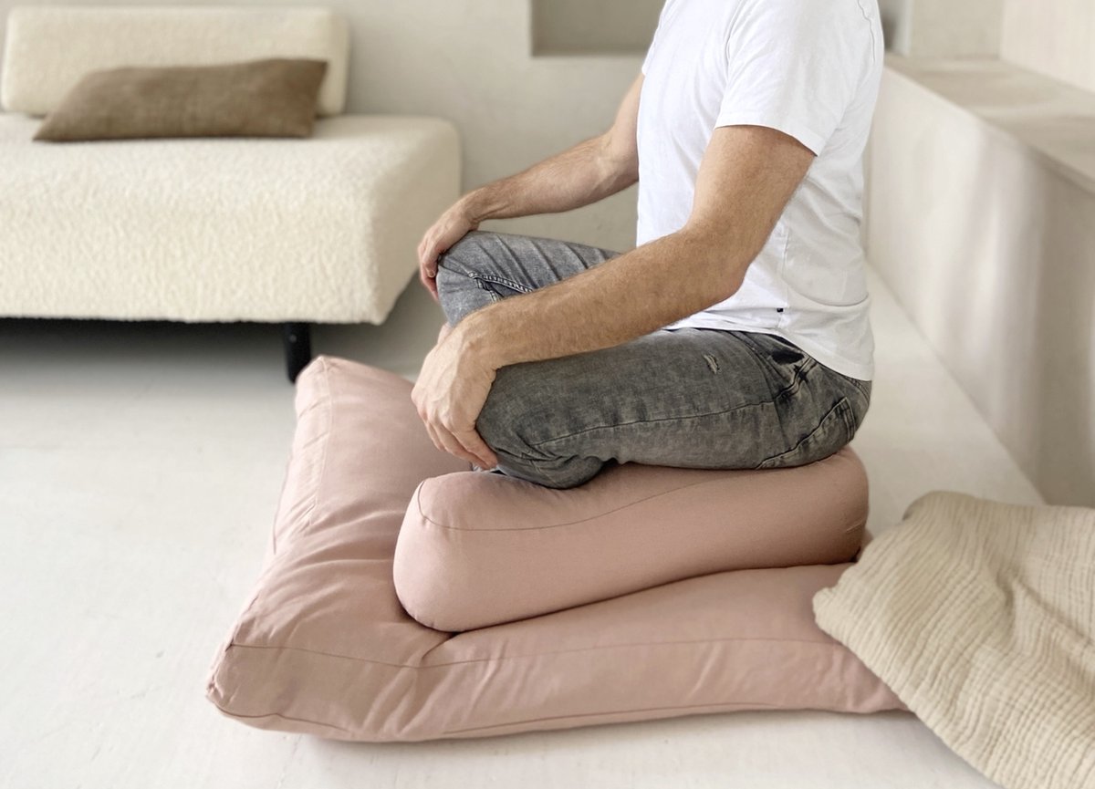 YogaStyles Meditatiekussen Organic Zafu Petrol | Ruben Robijn