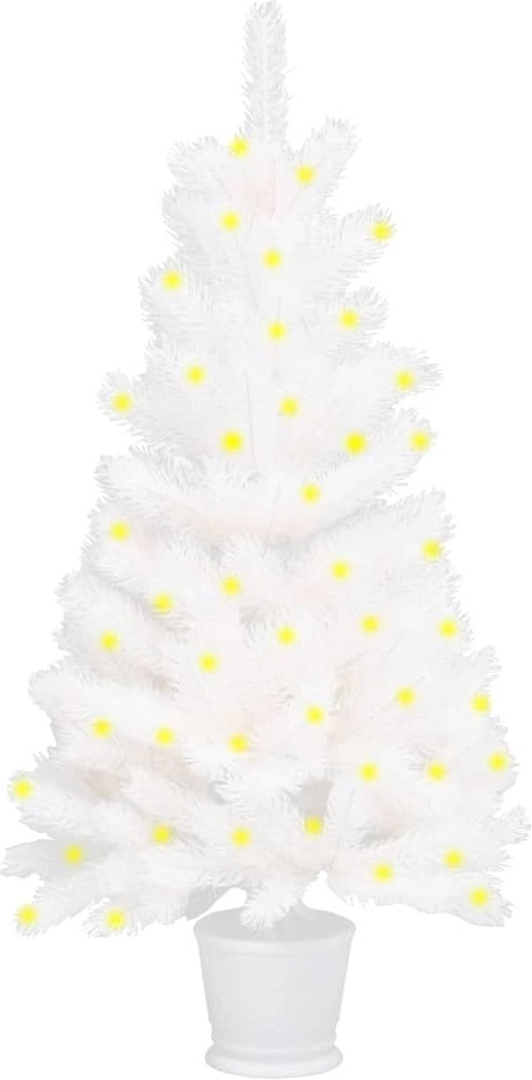 Prolenta Premium - Kunstkerstboom met LED's 90 cm wit