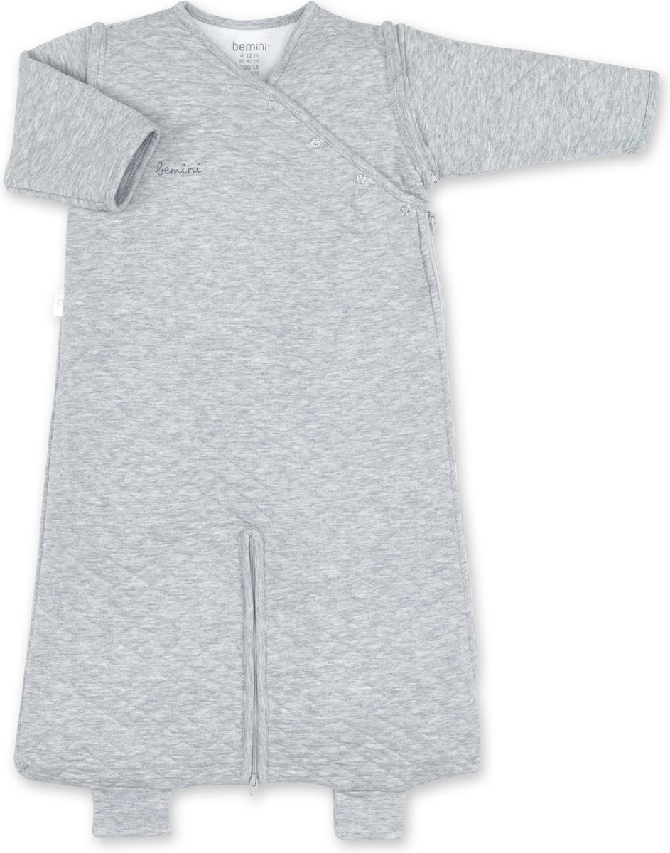 BEMINI Babyslaapzak - MAGIC BAG 4-12m - TOG 1.5 - Gewatteerd comfort - Mix grey