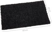 Paillasson-tapis de noix de coco-tapis d'entrée noir 40x60cm