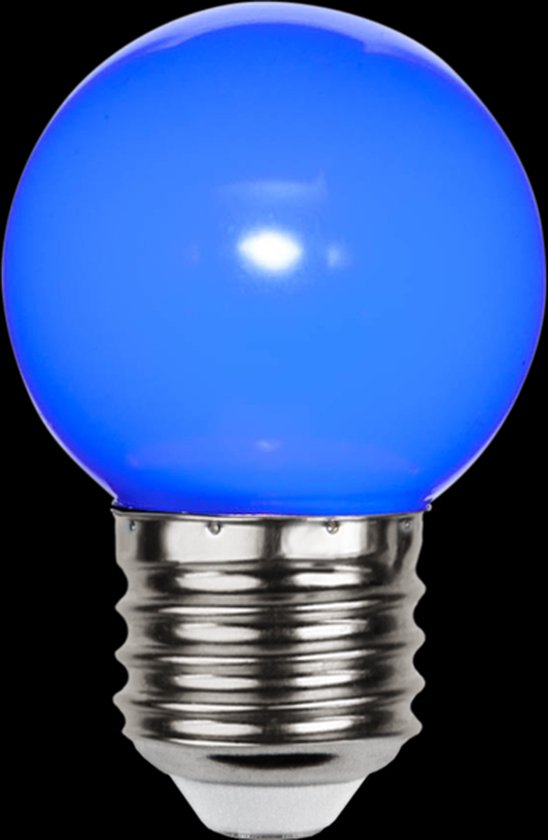 Prikkabel - Kogellamp - E27 - 1W - Blauw