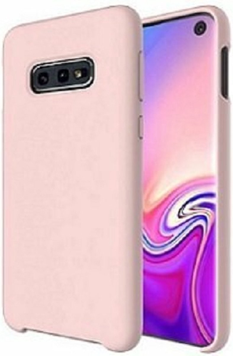 Samsung S10e Siliconen Hoesje Pastelkleur Roze