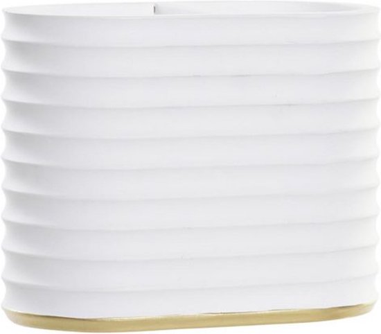 Gobelet de salle de bain Duo Curve – Wit/ Or