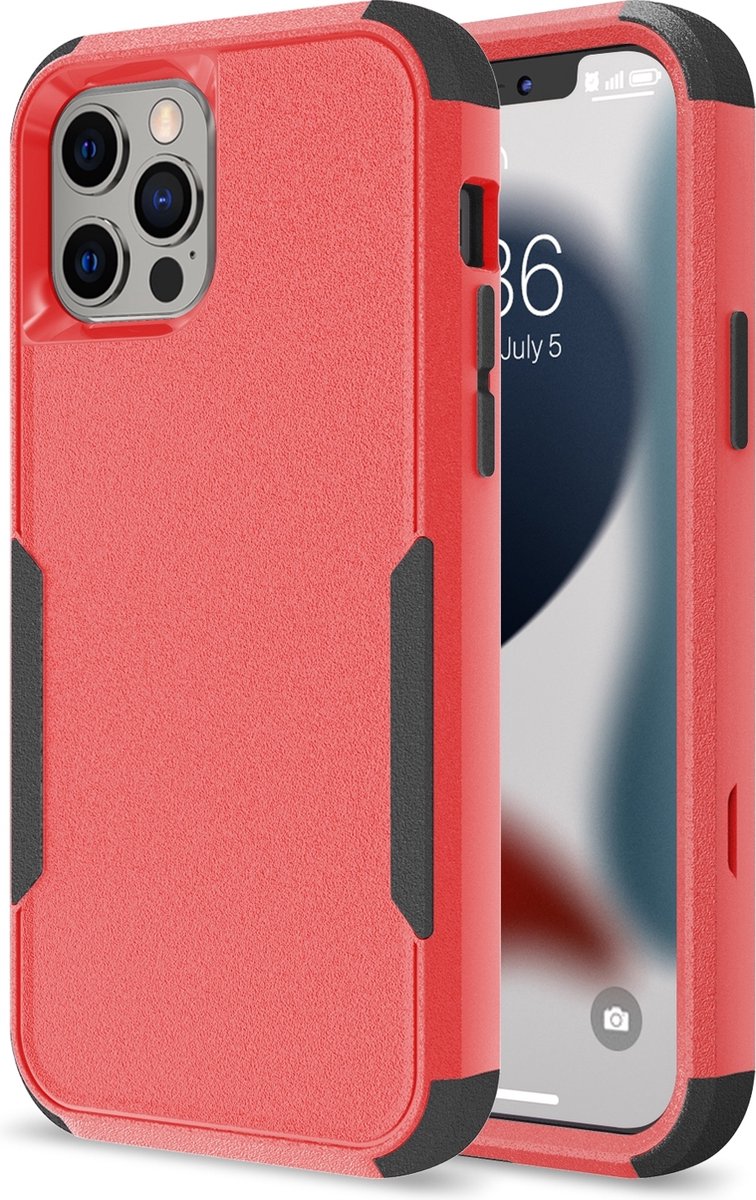 Mobigear Hoesje geschikt voor Apple iPhone 14 Pro Max Telefoonhoesje Hardcase | Mobigear Ultra Tough Backcover Shockproof | Schokbestendig iPhone 14 Pro Max Telefoonhoesje | Anti Shock Proof - Rood