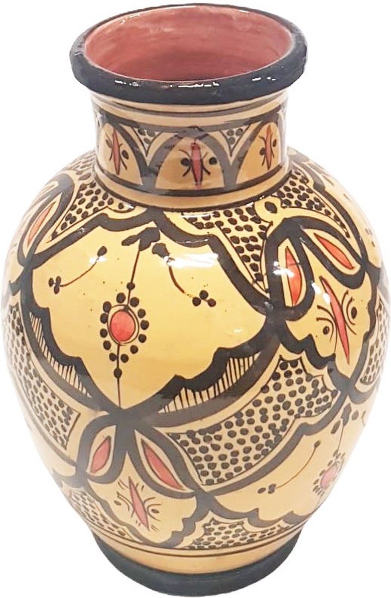 Marokkaans aardewerk vaas geel - Safi