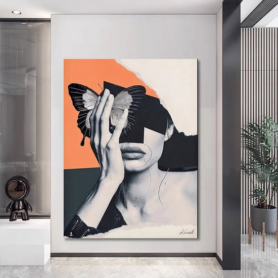 Luxe Plexiglas Schilderij 70's Butterfly | 75x100 | Woonkamer | Slaapkamer | Kantoor | Muziek | Design | Art | Modern | ** 5MM DIK**