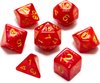 Afbeelding van het spelletje Dungeons & Dragons dobbelstenen set - Rood - 7 stuks