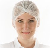 Nesto's® Stevige Haarnetjes - Haarkapjes - Horeca - Keuken - Clip Cap Style - Wegwerp - Plastic - 100 stuks