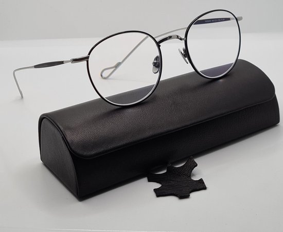 Titanium leesbril +1,0 ultralichte hypoallergene titanium bril met  brillenkoker van... | bol.com