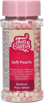 FunCakes - Soft Pearls - Medium - Rose/ Wit - 60 g