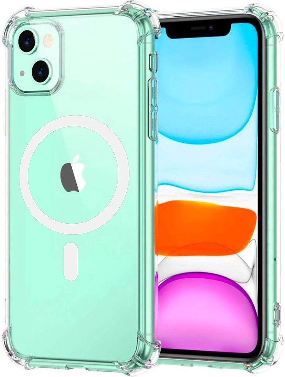 iParadise iPhone 14 hoesje magnetisch shockproof transparant case - hoesje iPhone 14