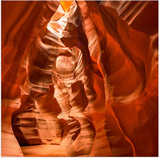 WallClassics - Poster (Mat) - Antelope Canyon Gang in Ravine - Photo 50x50 cm sur papier poster mat