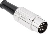 TRU COMPONENTS 1578941 DIN-connector Stekker, recht Aantal polen: 3 Zilver 1 stuk(s)